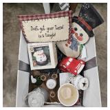 Holiday Decor- Snowmen, Candle, Soap, Lights,
