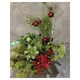 Christmas Green & Red Floral Decor