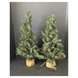 2- 21" Christmas Trees