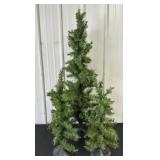 2- 24in & 43in Christmas Trees