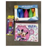 Mini Bowling Set , Xylophone, & Minnie Coloring