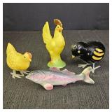 Vintage Bird/Fish Toys