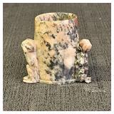 Vintage Hand-Carved Soapstone Toothpick Holder