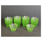 Hazel Atlas Uranium glass nut/custard bowls (20),