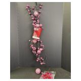 6ft x 4in pink sparkly shatterproof garland &