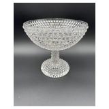 Vtg hobnail pedestal fruit bowl