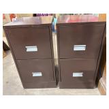 (2) 2 Drawer Filing Cabinets