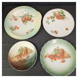 Vintage Porcelain Plates/Dish with Strawberries
