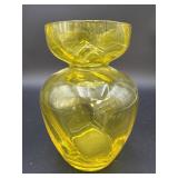 Deep Yellow Glass Vase