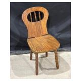 Vtg childs wood chair, 11in seat height, 22in back