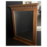 Decorative wood frame wall mirror, 16 x 20in