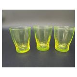 Vaseline Glass Shot Glasses