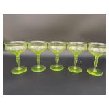 Vaseline Uranium Champagne Stemware
