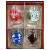 Anchor Hocking Railroad Shot Glasses