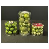 Variety of Green Glass Ornaments