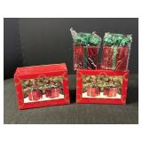 Home For The Holidays Metal Present Candle Holders