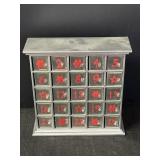 Wooden Advent Calendar w/ Mirror Doors