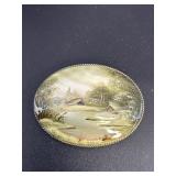 Russian Hand painted Brooch