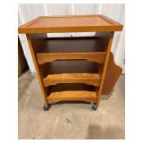 3 Shelf Side Table w/ Side Magazine Rack
