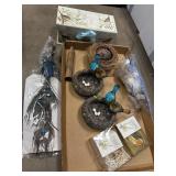 Variety of bird decor - resin bird nests, woven