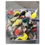 Spun cotton/foam feathered birds/ornaments