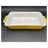 Davco Yellow Stoneware Casserole Dish w/