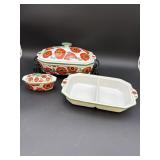 Cook Street Poppy Casserole Dish Set w/