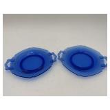 Cobalt Blue Handled Plates