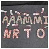 Assorted Candy Striped Letter Ornaments