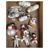 Var. Snowman Ornaments, Sled w/ Bears