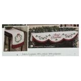Touch of Class Holly Wreath Table Runner & Mantel