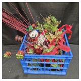 Crate full of Floral & Decor Picks & Bow