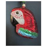 Parrot Head Glass Ornament
