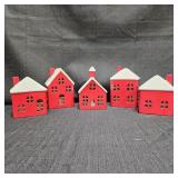 (5) Holiday Ceramic Village Battery-Operated