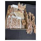 Peach/mauve ornaments and/or decor - 2 fans,