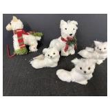 Faux Fur Animal Ornaments, Fox, Dog &