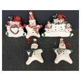 Clay Snowman Christmas Ornaments