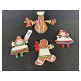 (2) Angel, 2 Gingerbread Ornaments