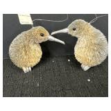 Bottle Brush Penguin Kwi Silver Ornaments