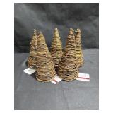 (5) Ashland Grapevine Christmas Trees, 8in
