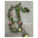 2- 5ï¿½ Frosted Fruit, Berry, & Pine Garland
