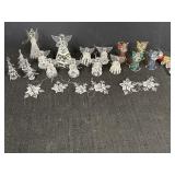 Lg Variety of Hand-Blowen Christmas Orns.