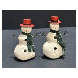 2- 7.5" Canvas Snowman