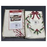 Touch of Class Holly Wreath Table Runner & Mantel