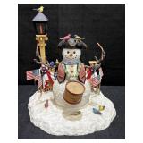 Lenox, Drum & Birdie Corps, snowman figurine by