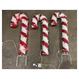 (3) Outdoor Candy Cane Decorations