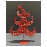 17" Red Glitter Whoville Tree