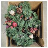 Small Greenery Decor w/ Birds, Pinecones, Fruit
