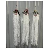 3 - 39" DEI Santa w/ Long Flowing Beard Ornaments