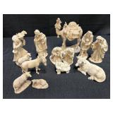 Holzschnitzerel Wood Carved Nativity Set